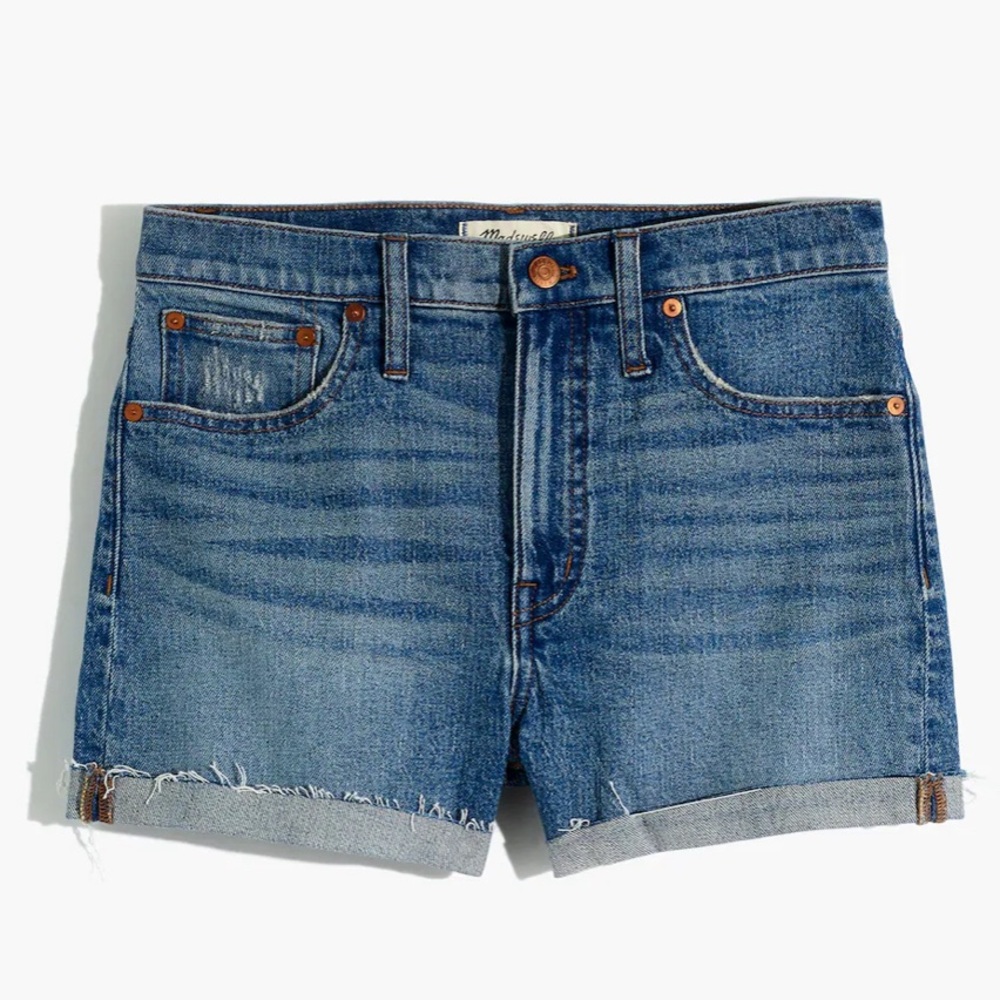 Madewell High-Rise Denim Shorts in Malden Wash